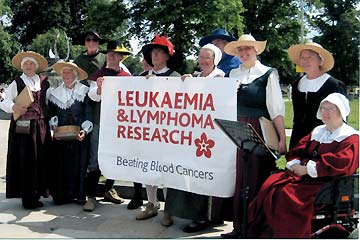 Musyck Anon in Stratford-upon-Avon, collecting for Leukaemia & Lymphoma Research
