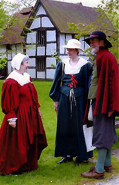 Alice Hubbard, Sally Chestnutt and Tony Caldwell of Musyck Anon at Avoncroft Museum, Bromsgrove