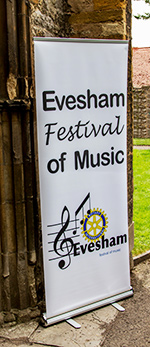 Banner Advertisement at Evesham Festival of Music 2013